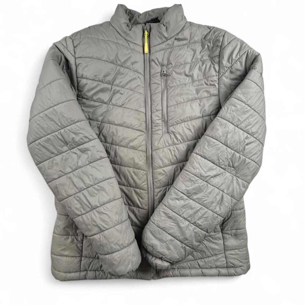 Eddie Bauer Women’s Quilted Puffer Jacket Small Gray Green Lightweight Packable